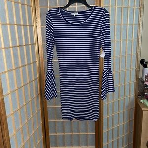 Charlotte Russe Striped Dress with Bell Sleeve